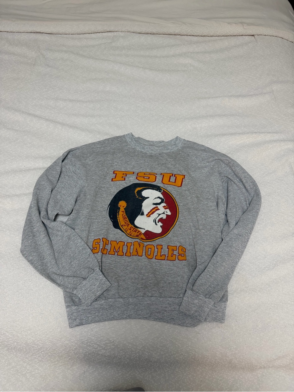 FSU Seminoles Gray Crewneck Sweatshirt